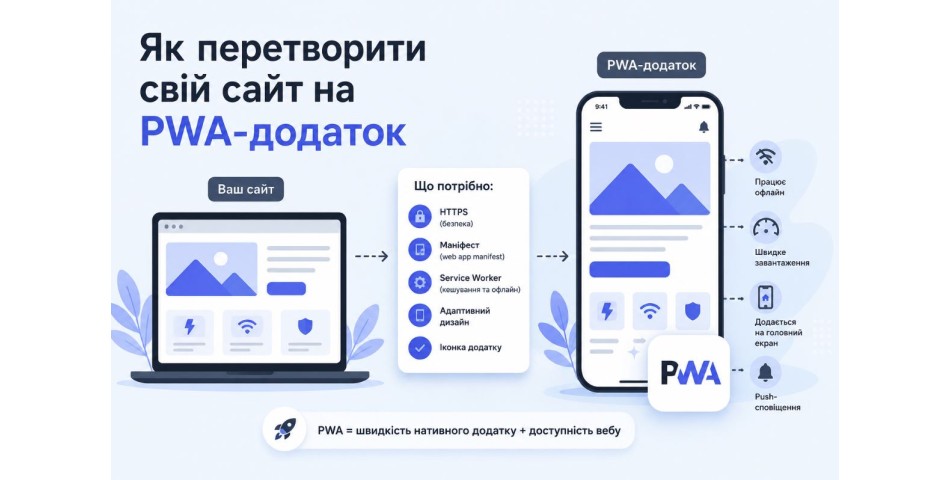 Як перетворити свій сайт на PWA-додаток