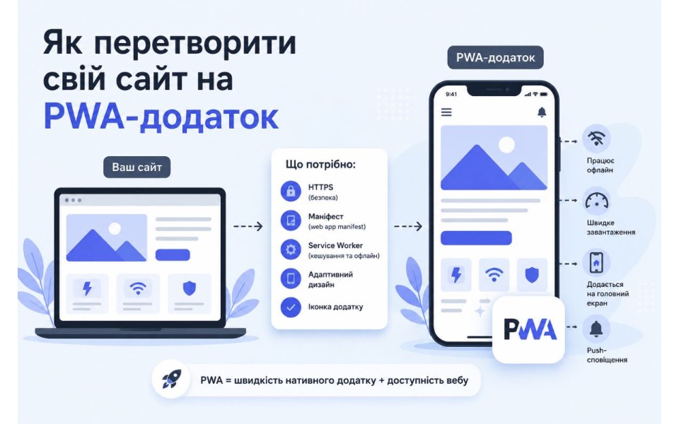 Як перетворити свій сайт на PWA-додаток