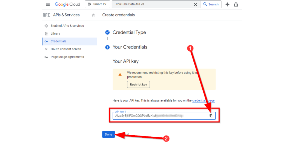 Як отримати API ключ YouTube для приставки