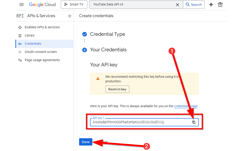 Як отримати API ключ YouTube для приставки
