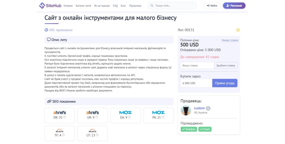 Огляд української біржі цифрових активів SiteHub