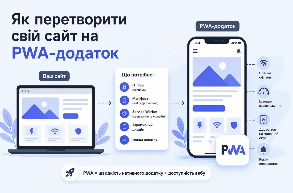 Як перетворити свій сайт на PWA-додаток